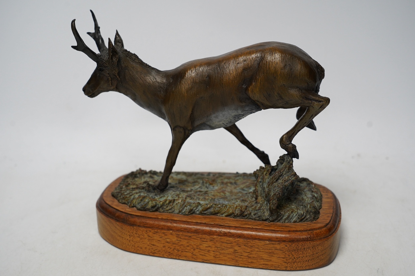 Roger Paradis (Canadian), a modern bronze, 'Prairie Speedster', signed, 19cm. Condition - good